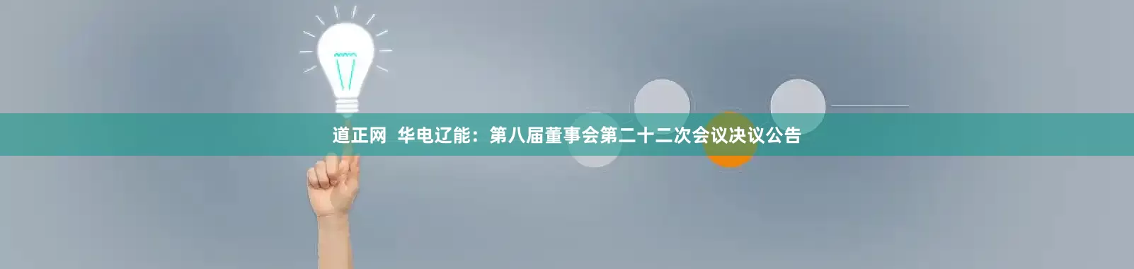 道正网  华电辽能：第八届董事会第二十二次会议决议公告
